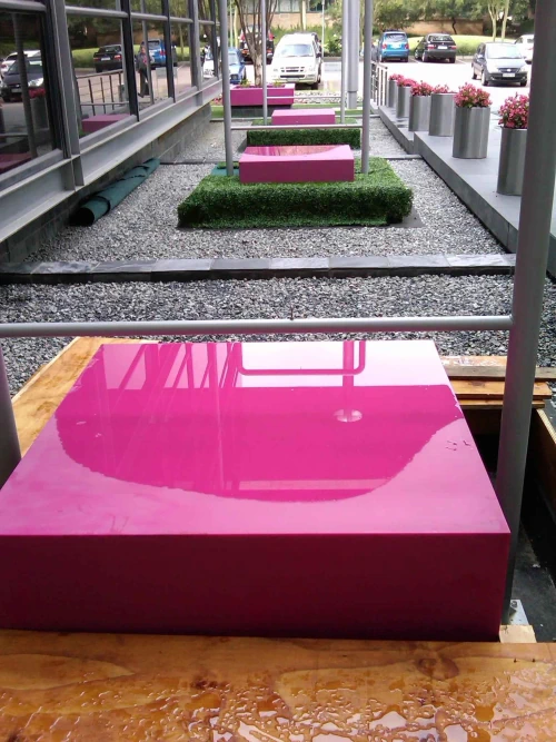 PLEXIGLAS® event staging platforms for a brand activation at an exhibition venue in Johannesburg — durable, load-rated modular decking