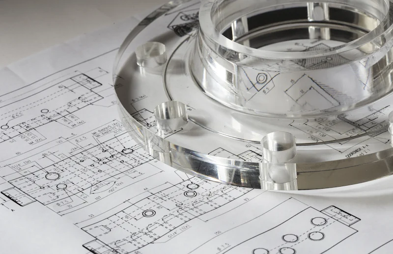 Custom acrylic display fabrication — precision laser cutting and routing of Perspex sheets in Johannesburg workshop