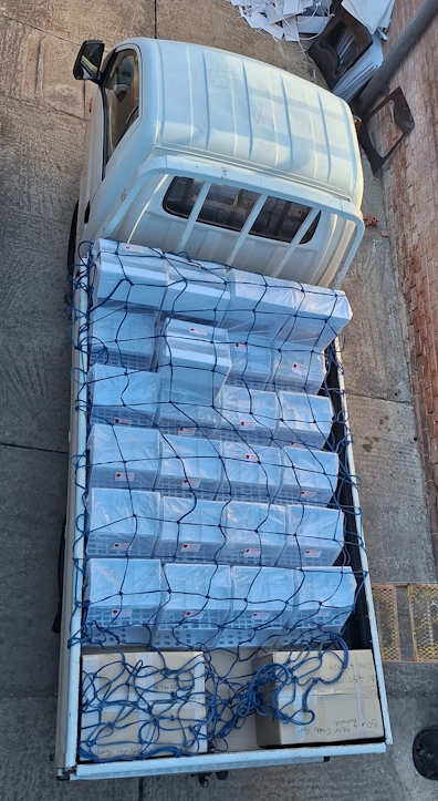 Moriah Plastics delivery vehicle — SA-wide courier delivery of custom acrylic display stands from Johannesburg