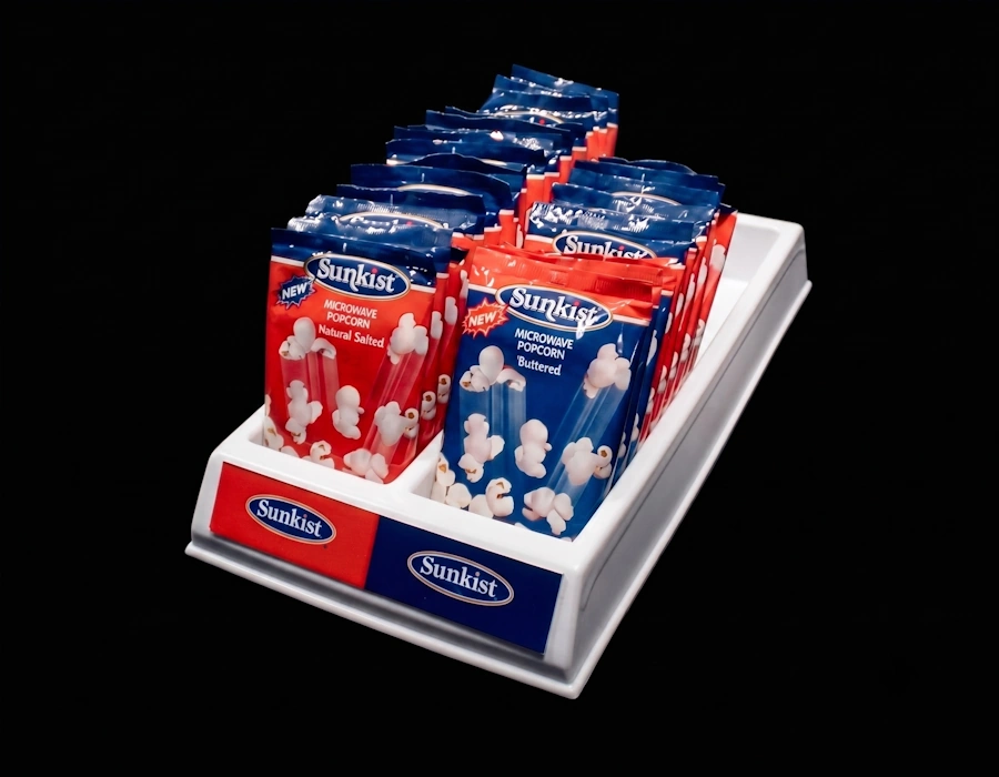 Custom countertop display stand manufactured by Moriah Plastics