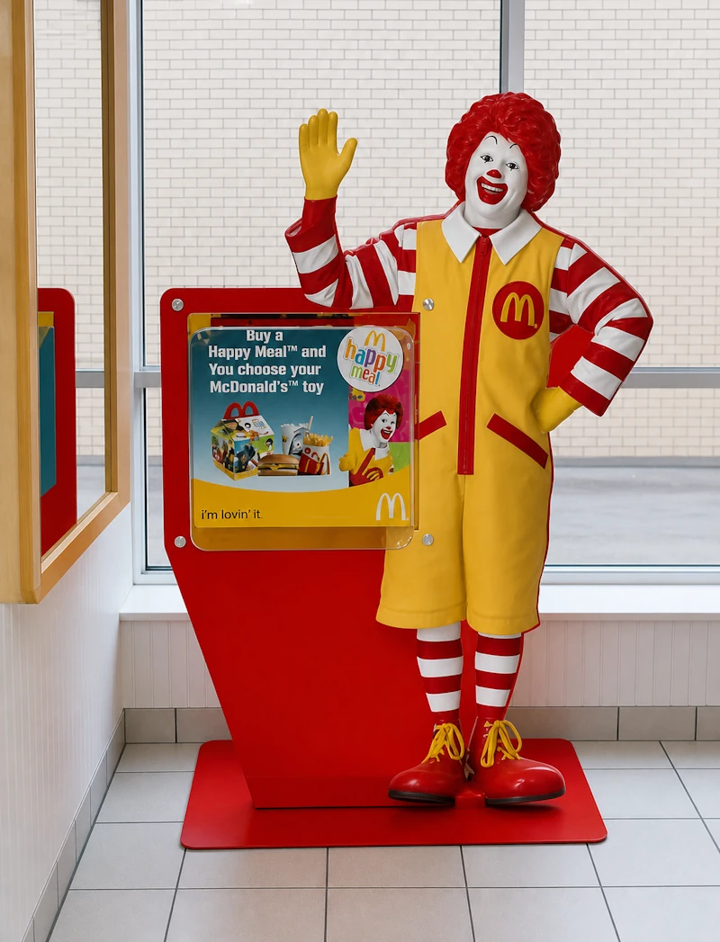 Custom freestanding display stands Johannesburg — branded acrylic FSDU retail unit in aisle